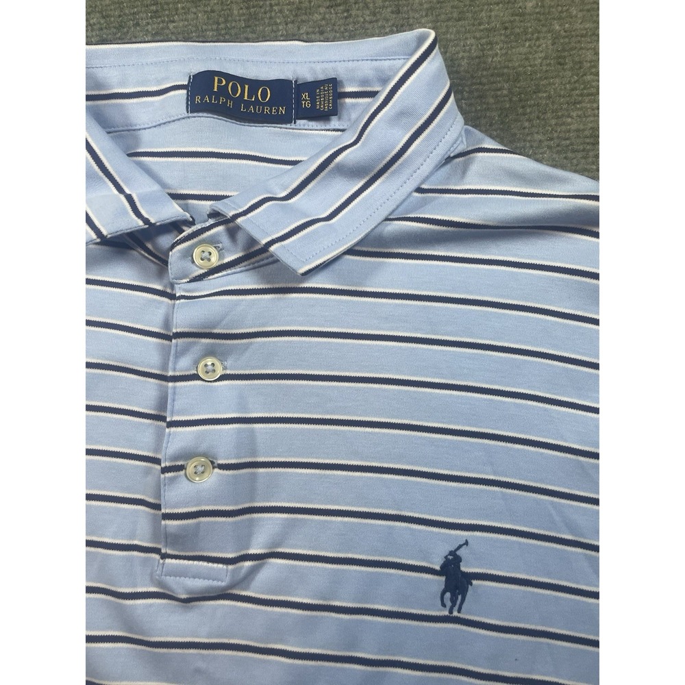 Polo Ralph Lauren Polo Shirt Men's Size XL Blue/White Striped